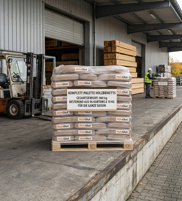 Holzbriketts, Palette 960 kg