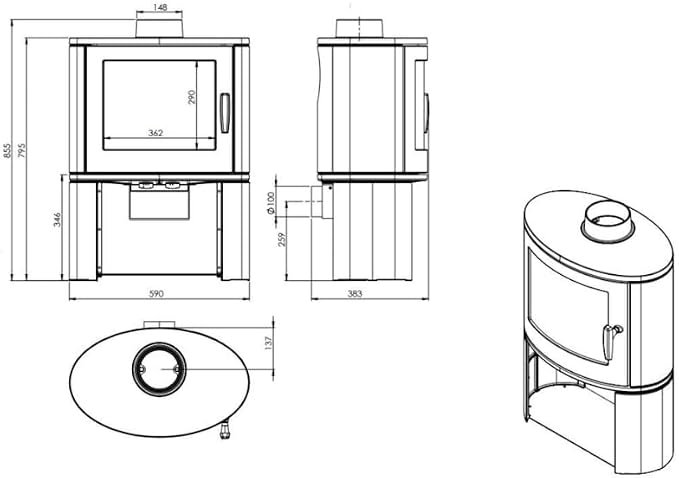 Kaminofen Premium 9 kW-2